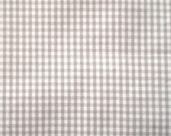R Baumwollstoff hellgrau ganzkleinkariert (Karogröße 0,15 x 0,2 cm) Vichy kariert grau Karo