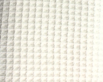 Våffelpikétyg, Oeko-Tex-certifierad, off-white, GOTS-certifierad, ~ 250 g/m², bomull