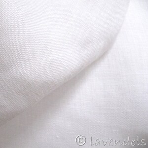 Linen soft 160 g/m2 ~ linen fabric snow white white