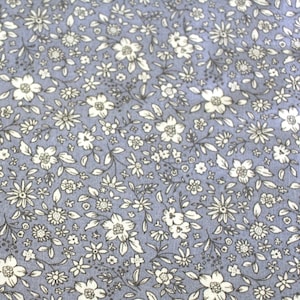 Cotton fabric dove blue gentian cotton print Ökotex