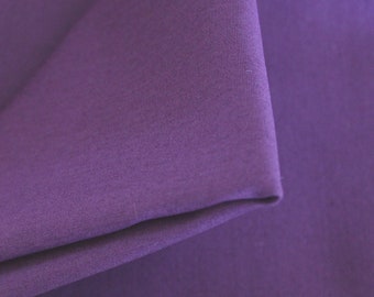 Tissu en coton GOTS violet uni tissu popeline de coton
