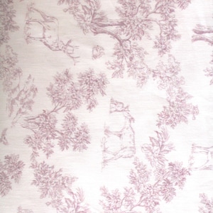 Ökotex ~ Toile de Jouy tecido de algodão rosa pó popeline de algodão rosa