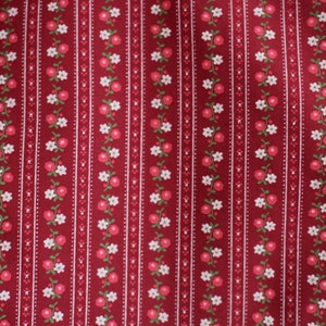 50 x 148 cm remaining piece of traditional costume fabric ~ apron fabric wine red green white ~ dirndl fabric cotton fabric