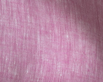 Leinenstoff leicht Ökotex fuchisa ~ Leinen weiß hellrot rosa pink rot