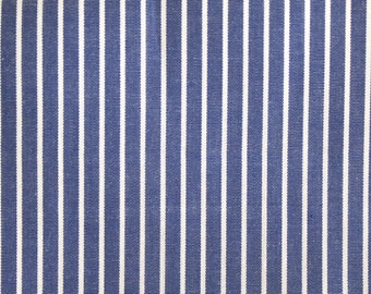 R - Baumwollstoff ~ Ökotex bretonischer Streifen  blau und weiß ~ gestreift Popelin
