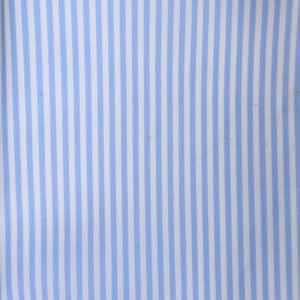 Cotton fabric ~ Ökotex medium blue fine striped stripes blue and white ~ striped poplin