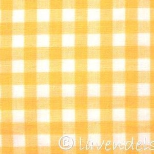 Tissu en coton Ökotex à carreaux jaunes moyens (taille des carreaux 0,9 x 1,0 cm) à carreaux