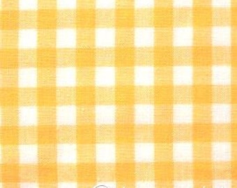 Ökotex cotton fabric yellow medium check (check size 0.9x 1.0 cm) checked