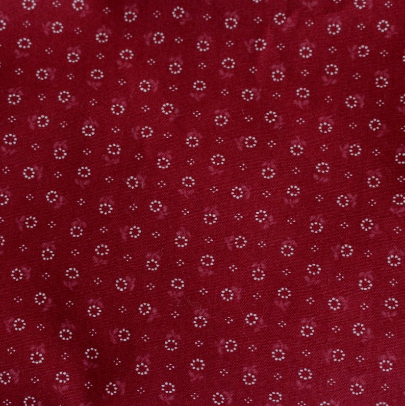 Traditional flowers wine red Dirndl cotton fabric flowers red image 1