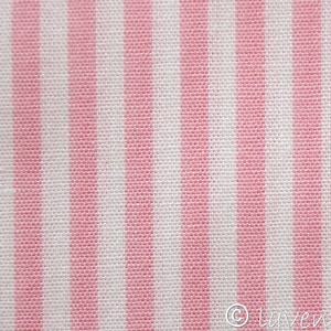 Katoenstof Ökotex strepen roze en wit streepbreedte 0,25 cm afbeelding 1