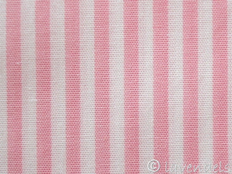 Baumwollstoff Ökotex Streifen rosa und weiß Streifenbreite 0,25 cm Bild 1