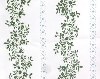 white dark green pale blue apron fabric cotton fabric dirndl