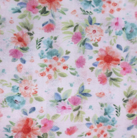 Coupon Tissu Vintage Petites Fleurs Satiné - 41 X 77 Cm, Coton, France, Neuf, Idéal Pour Couture Créative