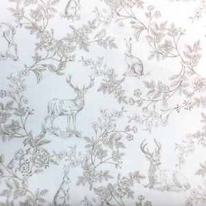Ökotex ~ Toile de Jouy sahara cotton fabric fabric cotton poplin