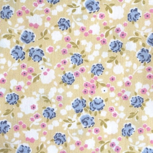 REDUCED yellow girl&#39;s flower ~ ecotex ~ flowers fabric cotton fabric roses