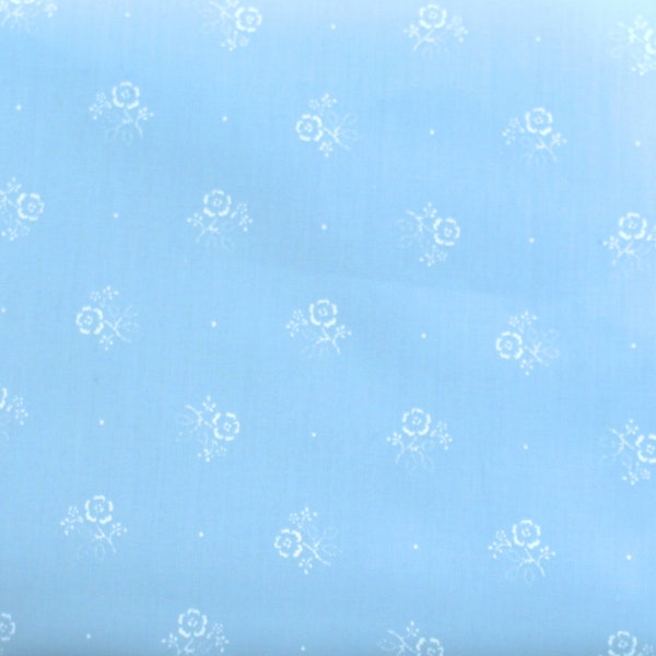 Traditional fabric ~ flowers & dots baby blue ~ dirndl fabric cotton fabric blue apron