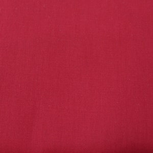50 x 148 cm remnant Ökotex cotton fabric dark red plain fabric cotton poplin