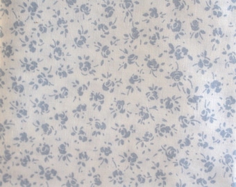 Tissu en coton Ökotex * avec popeline à fleurs bleu clair