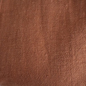 Linen cognac stonewashed 250 g/meter ~ linen fabric