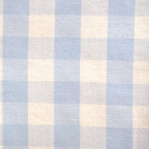 Ökotex cotton fabric light blue, large check (check size 1 x 1.2 cm) Vichy check