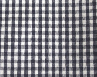 Ökotex cotton fabric dark blue marine small checked (check size 0.25 x 0.3 cm) Vichy checked check
