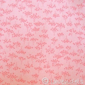 REDUCED cotton fabric - Darkerosa / pink stem flowers on pink bottoms - Ökotex