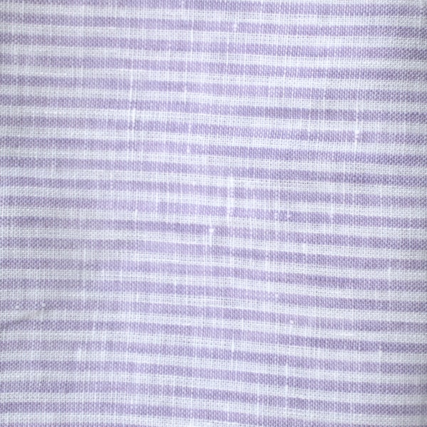 Linen fabric Ökotex lilac white striped 125 g/m2 ~ linen summer linen