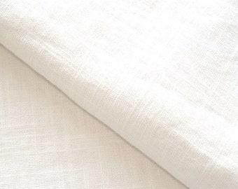 Lino blanquecino lavado a la piedra 250 g/metro - tela de lino blanco