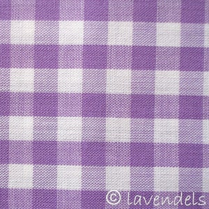 Cotton fabric purple large plaid (check size 0.6 x 0.6 cm) checkered