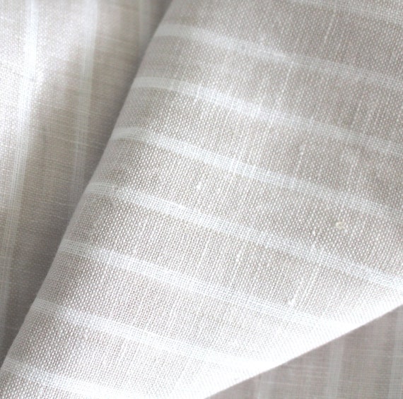 92 x 140 cm Reststück Leinenstoff Ökotex sand weiß breit