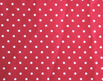 REDUZIERT Baumwollstoff Pünktchen rot/ w  ~ Ökotex ~ Punkte dots rot