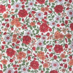 red flower paradise - GOTS - cotton fabric popelin flowers light voile