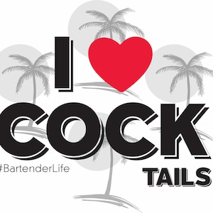 Adoro i cocktail digitali SVG e PNG per vinile