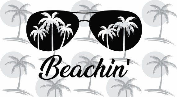 Lunettes de soleil Beachin Digital SVG et PNG pour vinyle