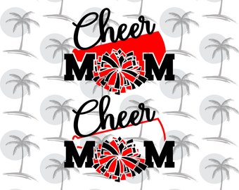 Cheer Mom (Pom & Megaphone) - Digital SVG and PNG for Vinyl