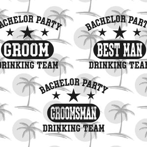 Bachelor Party Drinking Team - Digital SVG y PNG para vinilo