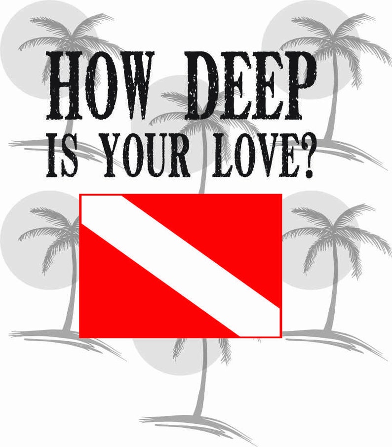 Digital SVG for Vinyl for any backgrounds How Deep Is Your Love