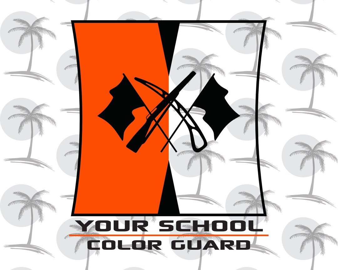 Color Guard With Letters to Customize Digital SVG for Vinyl - Etsy