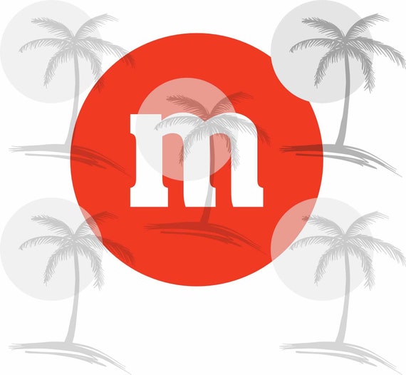 M&M 'm' Logo Costume Digital SVG and PNG for Vinyl