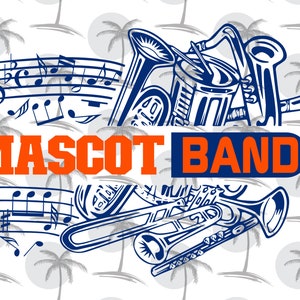 Mascot Band - with Letters to Customize - Digital SVG for Vinyl