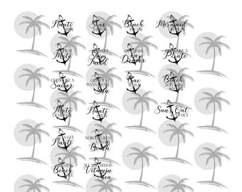 海をテーマにした独身パーティー - 19 のオプション!! - デジタル SVG、PNG、PNG Zip - ビニール用