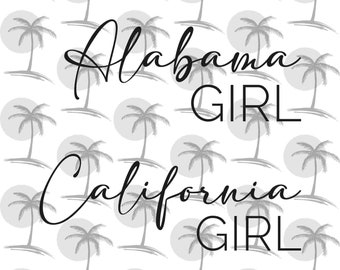 State Girl - All 50 States! - Digital SVG and PNG for Vinyl