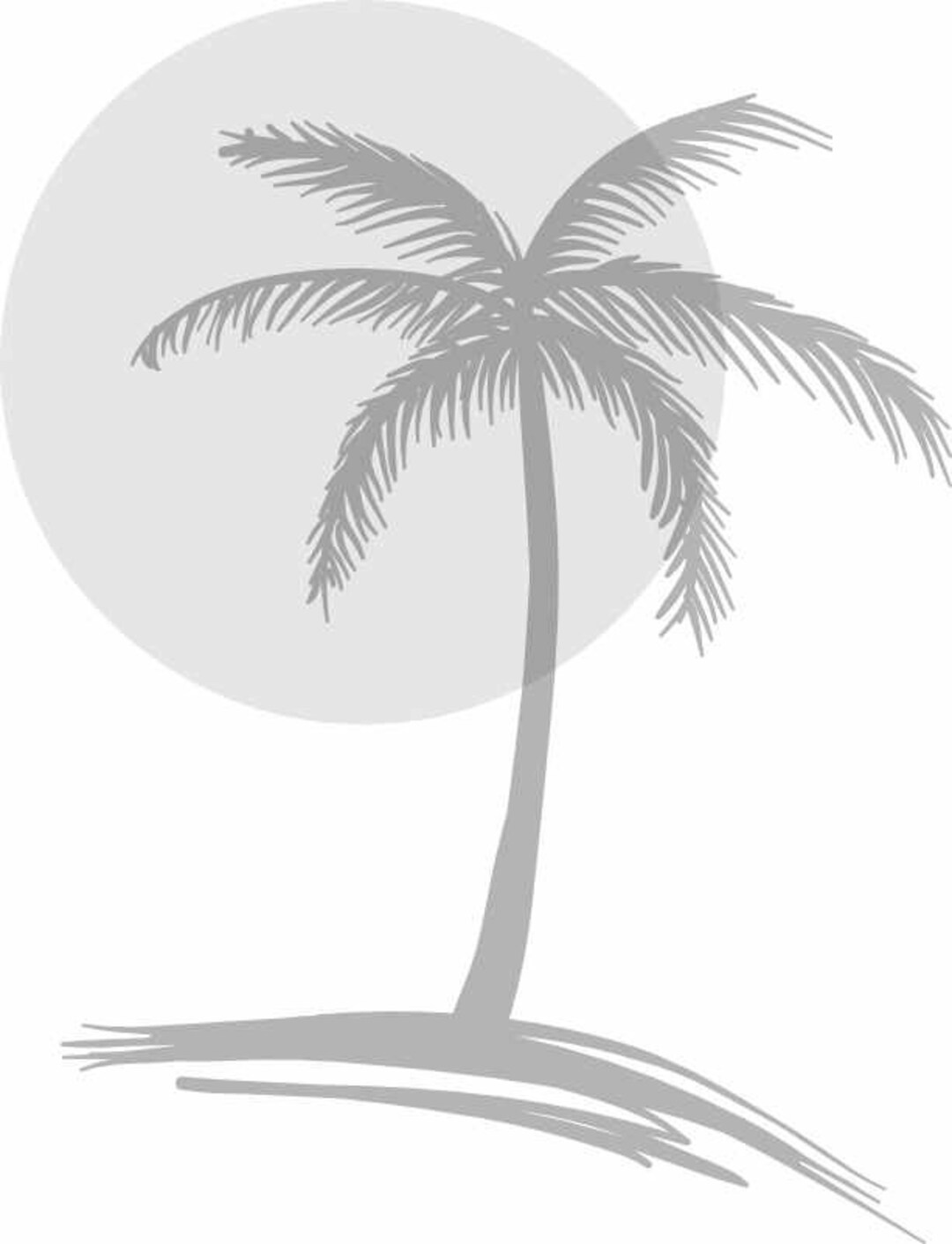 Palm Tree & Sun Digital SVG for Vinyl - Etsy