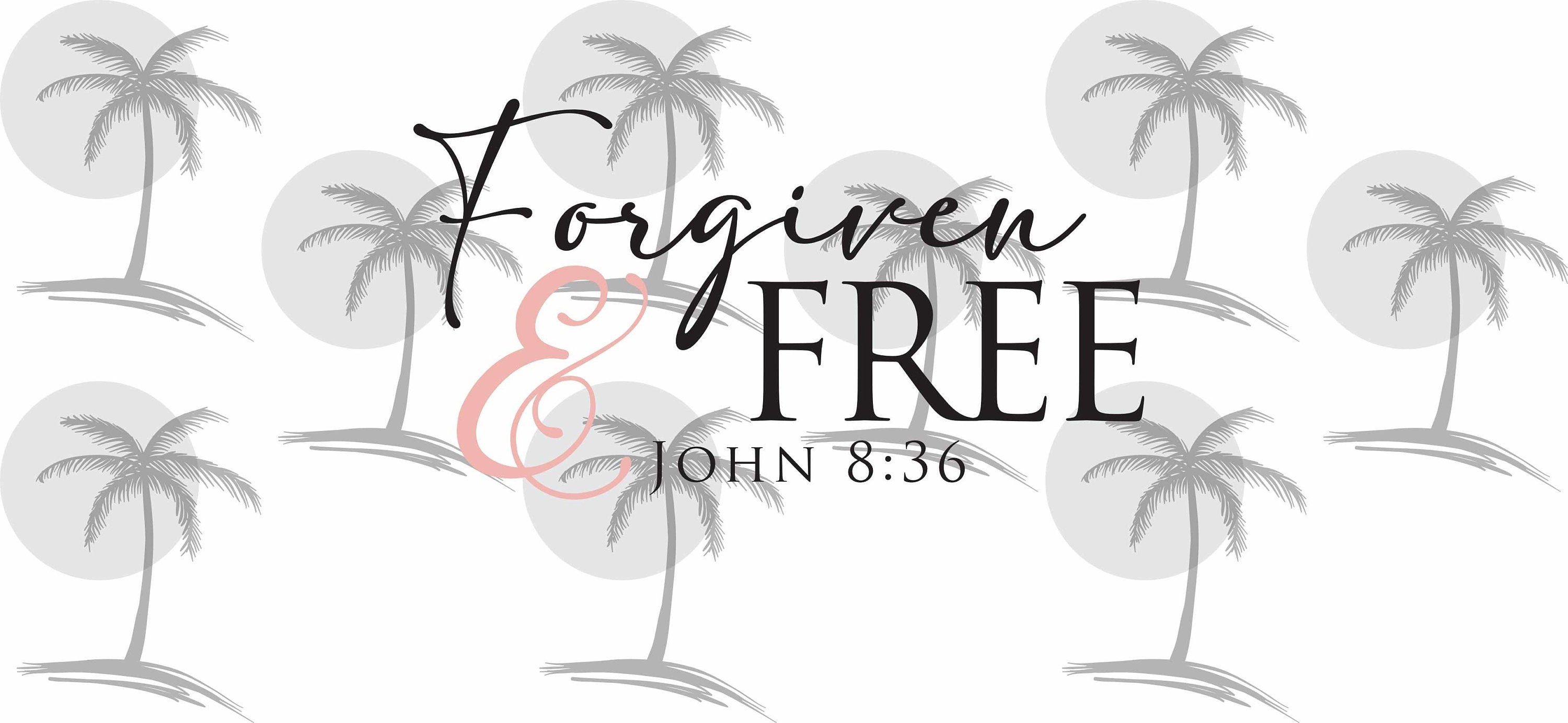 Forgiven &amp; Free Digital SVG and PNG for Vinyl - Etsy