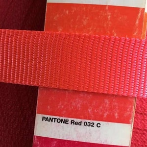 belt strap Nylon Webbing Purse Webbing Pet Collar 10 colors option 1# red
