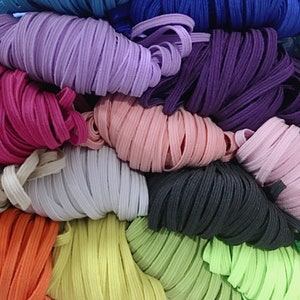 elastic rubber band flat 3mm  1/8   width  23 colors option