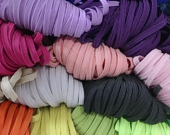 elastic rubber band flat 3mm  1/8   width  23 colors option