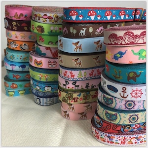 Woven Ribbon jacquard ribbon dog clip 35 patterns option
