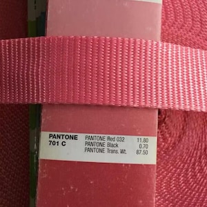 belt strap Nylon Webbing Purse Webbing Pet Collar 10 colors option 3# pink