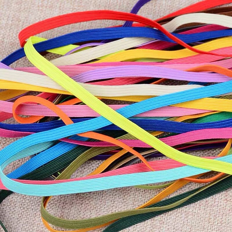 Elastic Rubber Band Flat 6mm 20 Colors Option Etsy